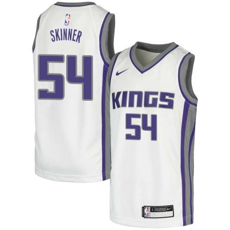 Blue_Throwback Brian Skinner Kings #54 Twill Basketball Jersey FREE SHIPPING