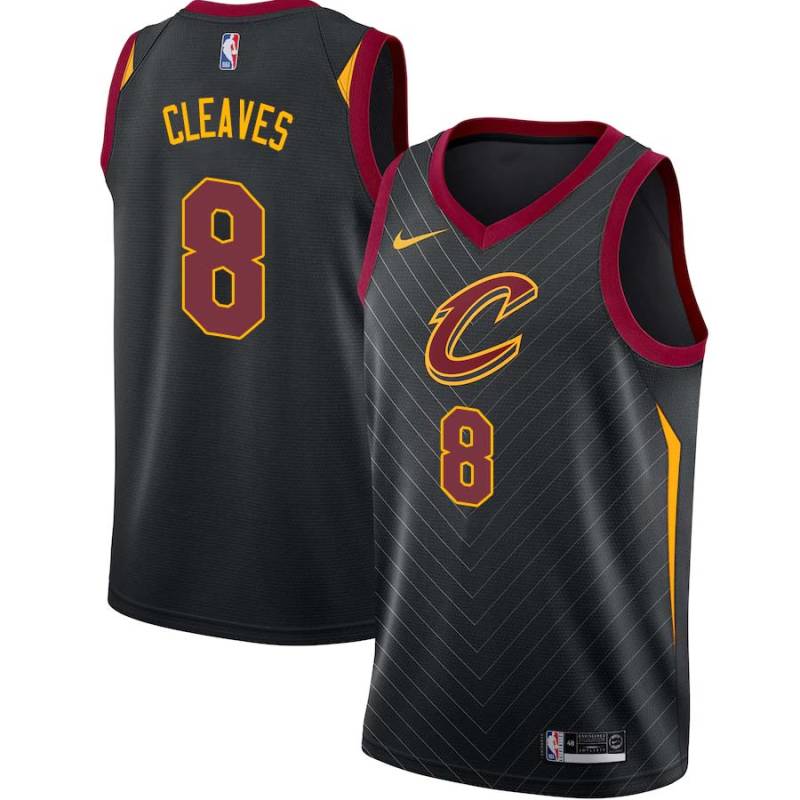 Black Mateen Cleaves Twill Basketball Jersey -Cavaliers #8 Cleaves Twill Jerseys, FREE SHIPPING