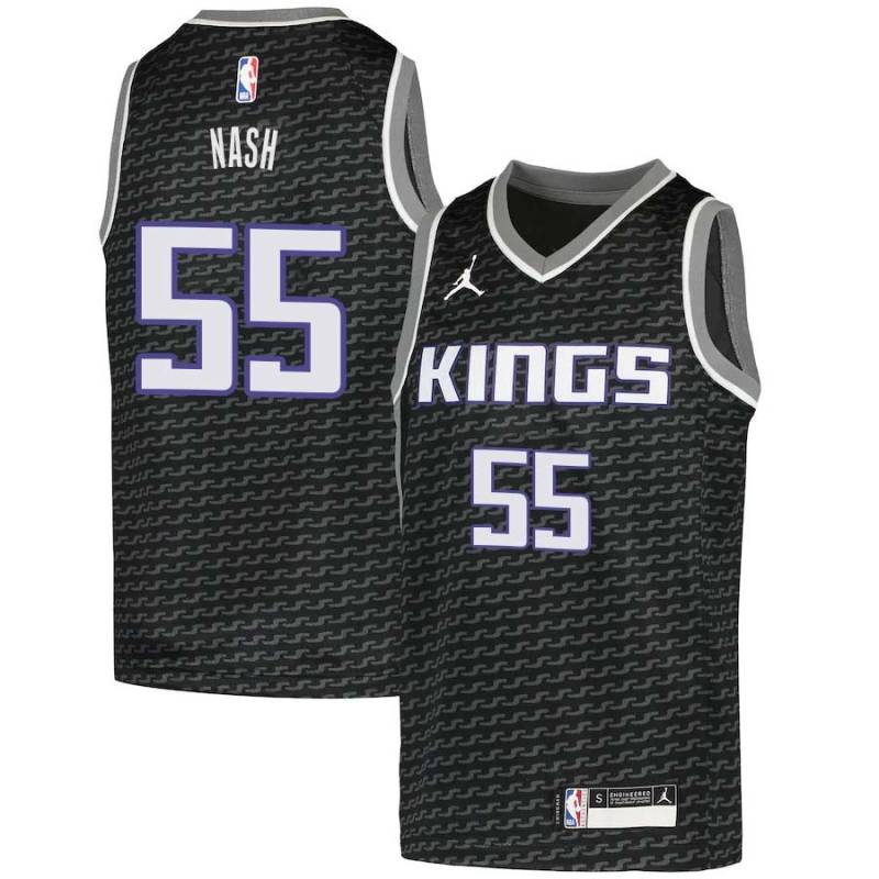 Black Bob Nash Kings #55 Twill Basketball Jersey FREE SHIPPING