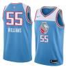 18-19_Light_Blue Jason Williams Kings #55 Twill Basketball Jersey FREE SHIPPING