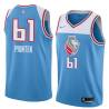 18-19_Light_Blue Dave Piontek Kings #61 Twill Basketball Jersey FREE SHIPPING