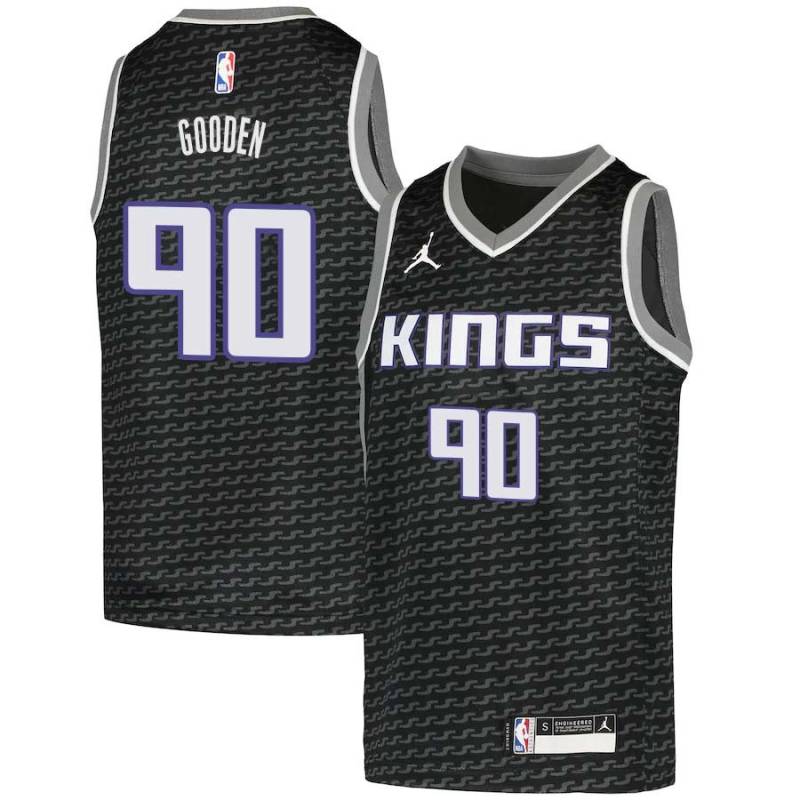 Black Drew Gooden Kings #90 Twill Basketball Jersey FREE SHIPPING