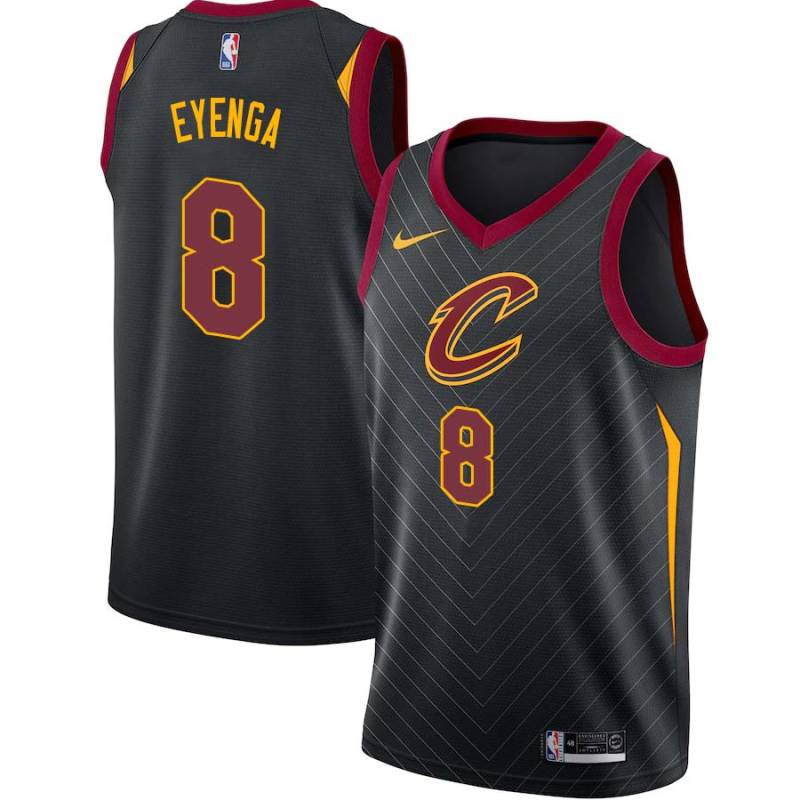 Black Christian Eyenga Twill Basketball Jersey -Cavaliers #8 Eyenga Twill Jerseys, FREE SHIPPING