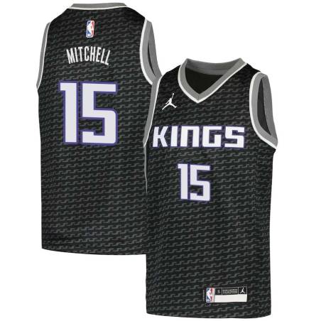 Black 2021 Draft Davion Mitchell Kings #15 Twill Basketball Jersey FREE SHIPPING