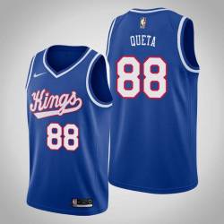 Blue_Throwback 2021 Draft Neemias Queta Kings #88 Twill Basketball Jersey FREE SHIPPING