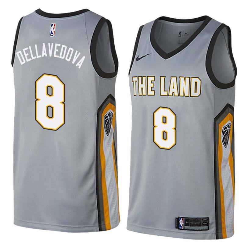 Gray Matthew Dellavedova Twill Basketball Jersey -Cavaliers #8 Dellavedova Twill Jerseys, FREE SHIPPING