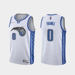 White_Earned Robert Franks Magic #0 Twill Basketball Jersey FREE SHIPPING