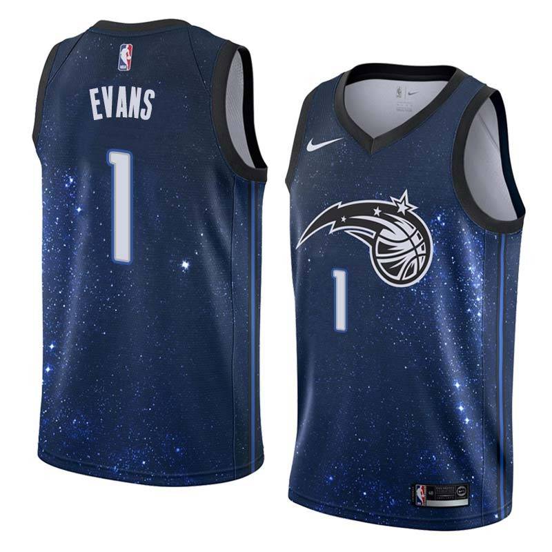 Space_City Maurice Evans Magic #1 Twill Basketball Jersey FREE SHIPPING