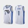 White_Earned Rafer Alston Magic #1 Twill Basketball Jersey FREE SHIPPING