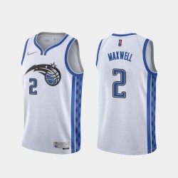 White_Earned Vernon Maxwell Magic #2 Twill Basketball Jersey FREE SHIPPING