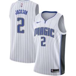 White Jaren Jackson Magic #2 Twill Basketball Jersey FREE SHIPPING
