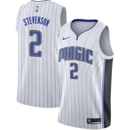 White DeShawn Stevenson Magic #2 Twill Basketball Jersey FREE SHIPPING