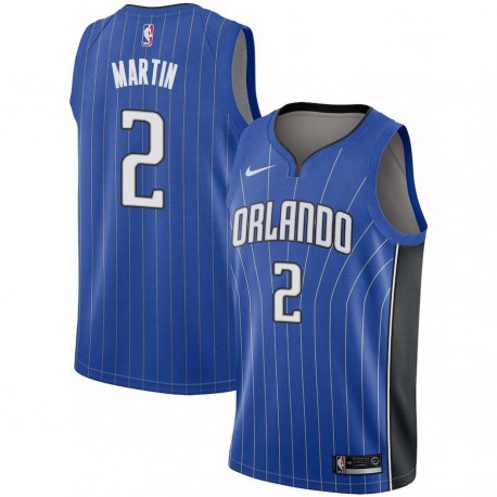 Blue Jarell Martin Magic #2 Twill Basketball Jersey FREE SHIPPING