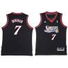 Black Throwback Ira Bowman Twill Basketball Jersey -76ers #7 Bowman Twill Jerseys, FREE SHIPPING