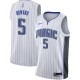 White Juwan Howard Magic #5 Twill Basketball Jersey FREE SHIPPING