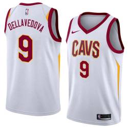 White Matthew Dellavedova Twill Basketball Jersey -Cavaliers #9 Dellavedova Twill Jerseys, FREE SHIPPING