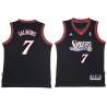 Black Throwback John Salmons Twill Basketball Jersey -76ers #7 Salmons Twill Jerseys, FREE SHIPPING