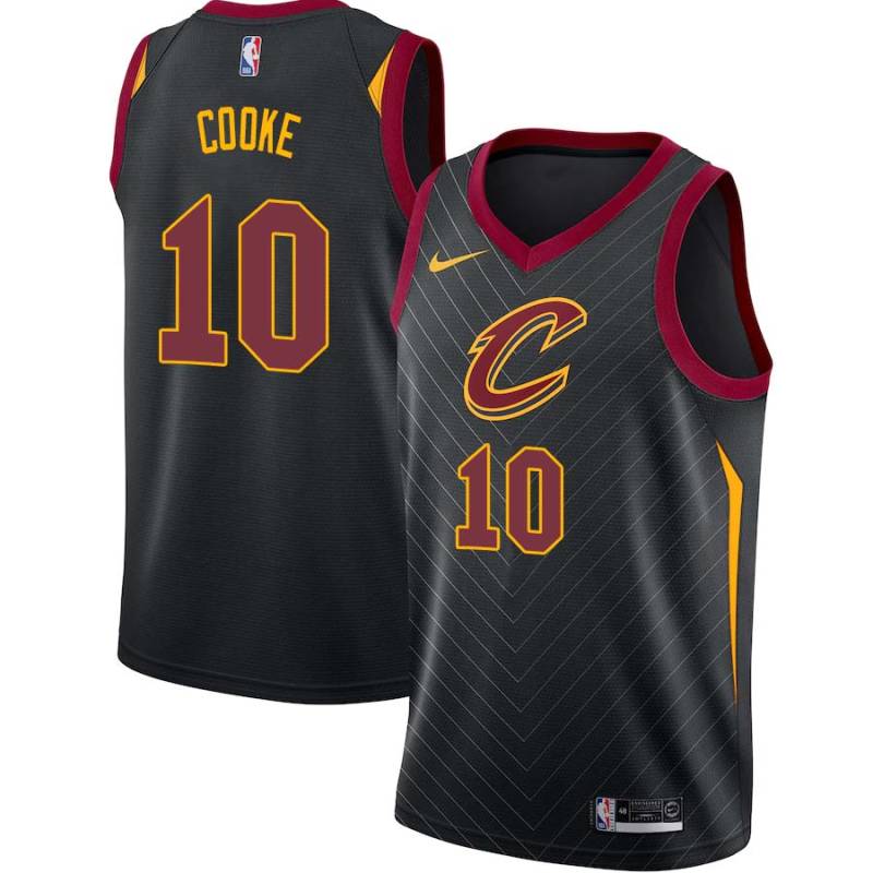 Black Joe Cooke Twill Basketball Jersey -Cavaliers #10 Cooke Twill Jerseys, FREE SHIPPING