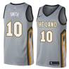 Gray Robert Smith Twill Basketball Jersey -Cavaliers #10 Smith Twill Jerseys, FREE SHIPPING