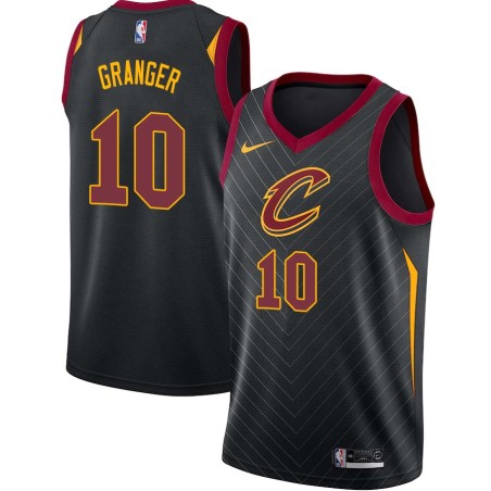 Black Stewart Granger Twill Basketball Jersey -Cavaliers #10 Granger Twill Jerseys, FREE SHIPPING