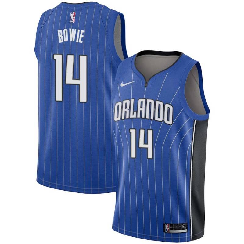 Anthony Bowie Magic #14 Twill Basketball Jersey FREE SHIPPING