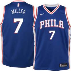 Blue Andre Miller Twill Basketball Jersey -76ers #7 Miller Twill Jerseys, FREE SHIPPING