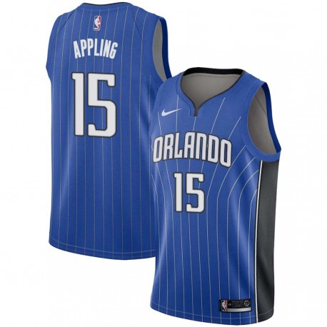 Blue Keith Appling Magic #15 Twill Basketball Jersey FREE SHIPPING