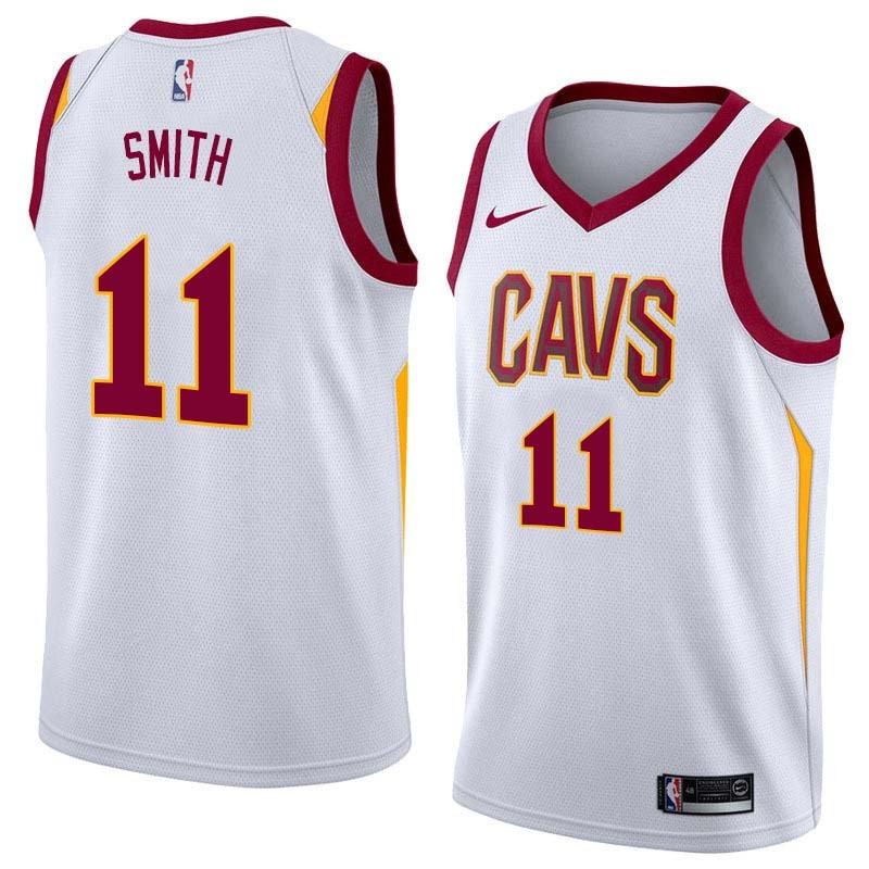 White Willie Smith Twill Basketball Jersey -Cavaliers #11 Smith Twill Jerseys, FREE SHIPPING