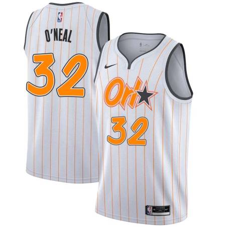 20-21_City Shaquille ONeal Magic #32 Twill Basketball Jersey FREE SHIPPING
