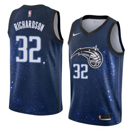 Black Jeremy Richardson Magic #32 Twill Basketball Jersey FREE SHIPPING