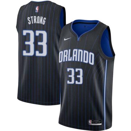 Black Derek Strong Magic #33 Twill Basketball Jersey FREE SHIPPING