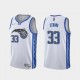 White Derek Strong Magic #33 Twill Basketball Jersey FREE SHIPPING