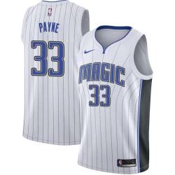 White Adreian Payne Magic #33 Twill Basketball Jersey FREE SHIPPING