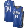 Blue Brian Evans Magic #34 Twill Basketball Jersey FREE SHIPPING