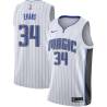 White Brian Evans Magic #34 Twill Basketball Jersey FREE SHIPPING