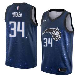 Space_City Travis Diener Magic #34 Twill Basketball Jersey FREE SHIPPING