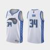 White_Earned Brian Cook Magic #34 Twill Basketball Jersey FREE SHIPPING