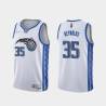 White_Earned Jerry Reynolds Magic #35 Twill Basketball Jersey FREE SHIPPING