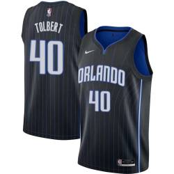 Black Tom Tolbert Magic #40 Twill Basketball Jersey FREE SHIPPING