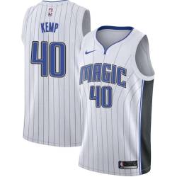 White Shawn Kemp Magic #40 Twill Basketball Jersey FREE SHIPPING