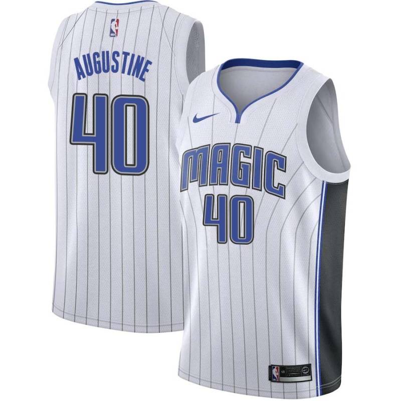 White James Augustine Magic #40 Twill Basketball Jersey FREE SHIPPING