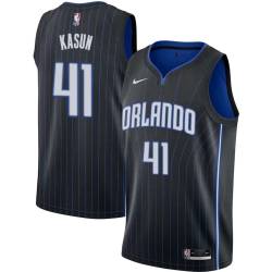 Black Mario Kasun Magic #41 Twill Basketball Jersey FREE SHIPPING