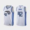 White_Earned Howard Wright Magic #42 Twill Basketball Jersey FREE SHIPPING