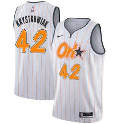 20-21_City Larry Krystkowiak Magic #42 Twill Basketball Jersey FREE SHIPPING