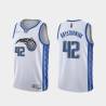 White_Earned Larry Krystkowiak Magic #42 Twill Basketball Jersey FREE SHIPPING