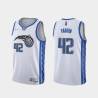 White_Earned David Vaughn Magic #42 Twill Basketball Jersey FREE SHIPPING