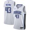 White Lorenzo Williams Magic #43 Twill Basketball Jersey FREE SHIPPING