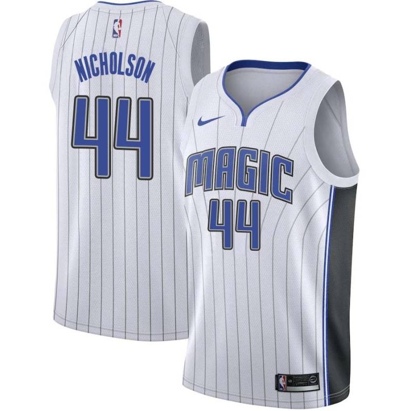 White Andrew Nicholson Magic #44 Twill Basketball Jersey FREE SHIPPING