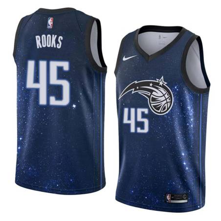 Space_City Sean Rooks Magic #45 Twill Basketball Jersey FREE SHIPPING
