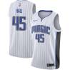 White Donta Hall Magic #45 Twill Basketball Jersey FREE SHIPPING